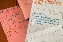 Thank you notes from children