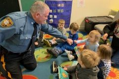 A fist bump with Officer Yeager!