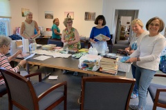 Bookcleaning and labeling at United Way!